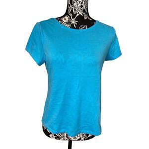 Wonder Nation Blue Short Sleeve Tee Casual Basic Top Girls XXL Size 18 Everyday